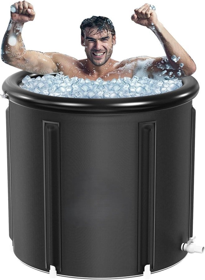 KRLZ Ice Bath Tub for Athletes, Portable Bathtub Adult with Cover, Cold Plunge Tub,Ice Pod Cold Plunge,Outdoor Inflatable Hot Tub Bathtub at Home for Cold Water Recovery - Image 1